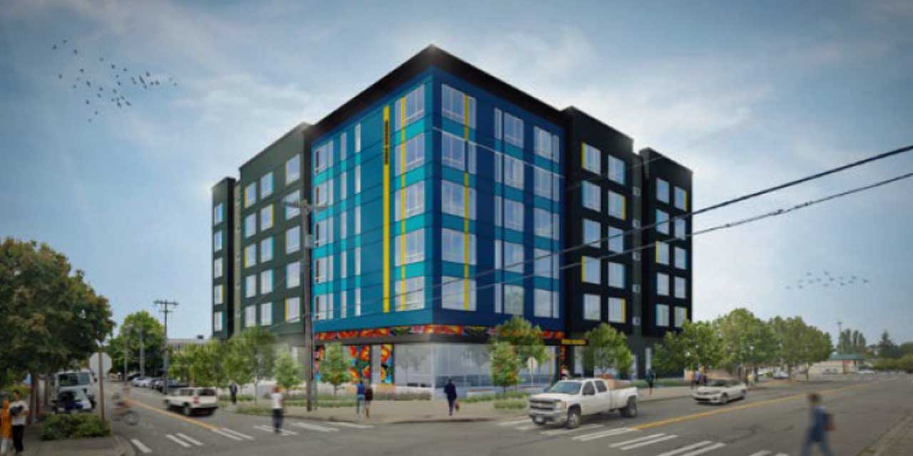 Rendering of DESC supportive housing development proposed for 801 SW 150th Street