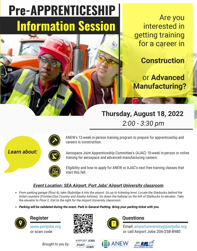 Pre Apprenticeship info session Aug22