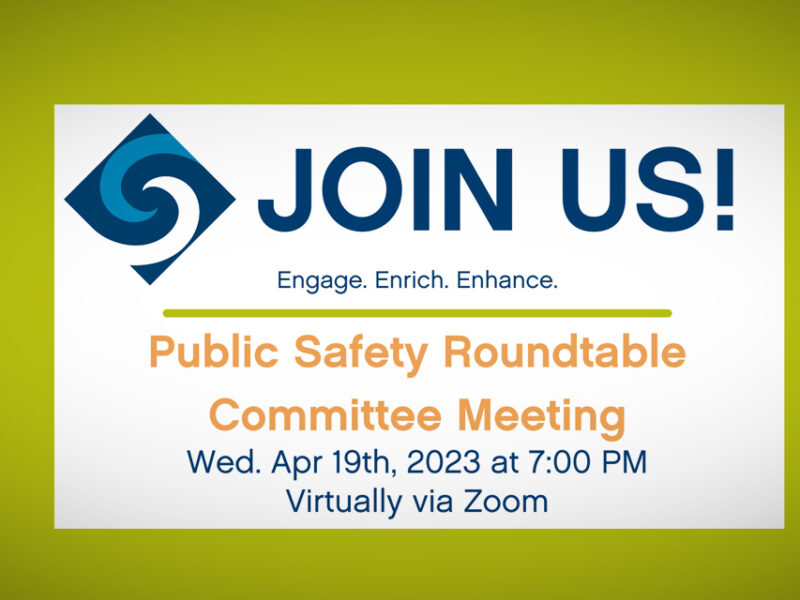 Public Safety Roundtable Committee Meeting will be Wednesday, April 19