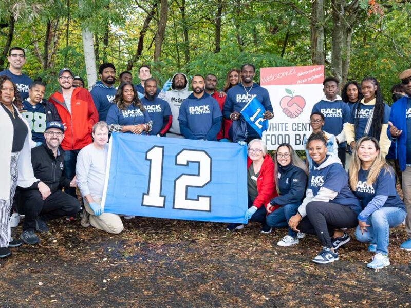 Members of Seahawks Super Bowl championship team help kick off ‘Back to Action’ campaign for local food banks