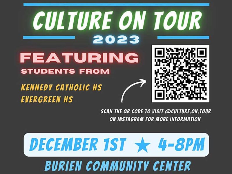 ‘Culture on Tour’ featuring students from Kennedy & Evergreen High Schools will be Friday, Dec. 1