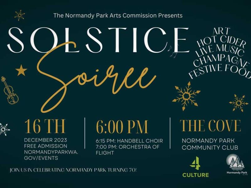Celebrate winter at Normandy Park’s first-ever ‘Solstice Soiree’ on Saturday, Dec. 16