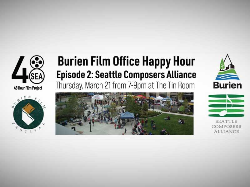 REMINDER: Burien Film Office Happy Hour is TONIGHT (Thursday, Mar. 21) at Tin Room Bar & Theater