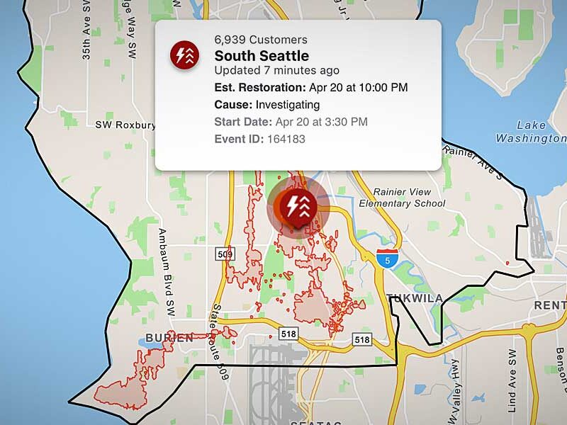 Power outage knocks out electricity for over 11,500 in area from West Seattle to Burien/SeaTac Saturday afternoon