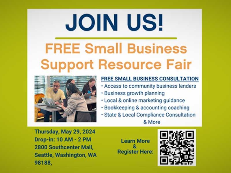 Need help with your biz? Seattle Southside Chamber’s Technical Assistance Open House will be Thursday, May 29