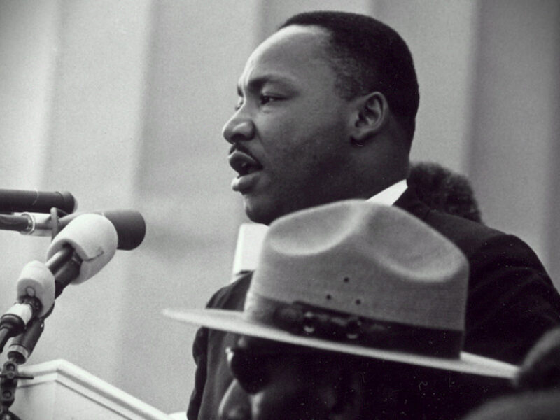 Dr. Martin Luther King, Jr. delivering his I Have a Dream Speech at the Civil Rights March on Washington, D.C. 08/28/1963 ARC Identifier 542069 / Local Identifier 306-SSM-4D(107)16
