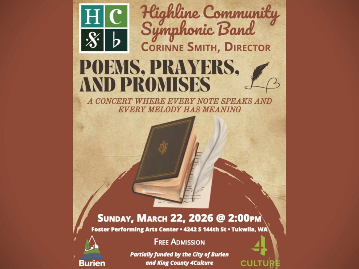 SAVE THE DATE: Highline Community Symphonic Band to present free concert on Sunday, Mar. 22