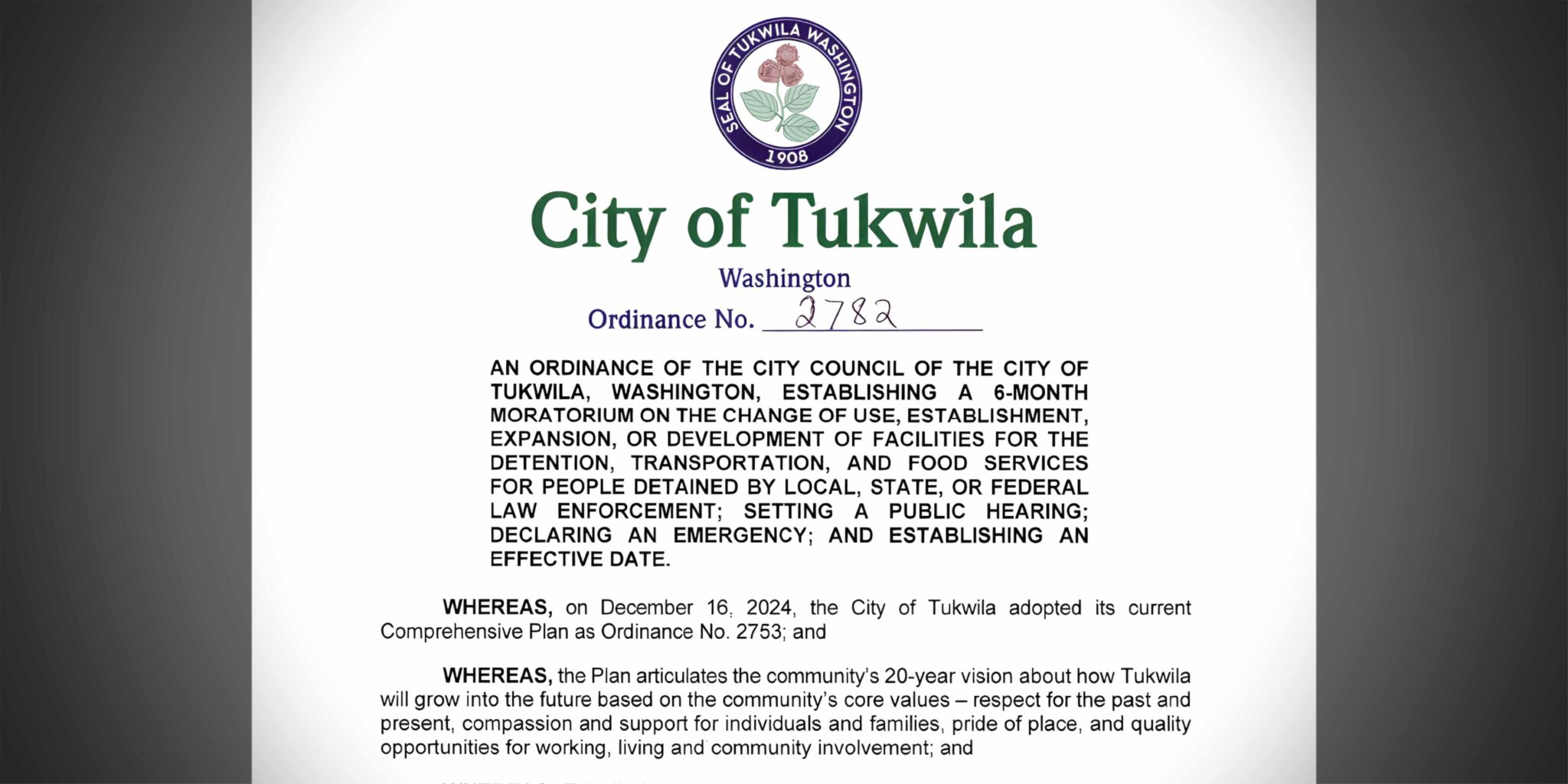 Tukwila City Council adopts emergency 6-month moratorium on new ...