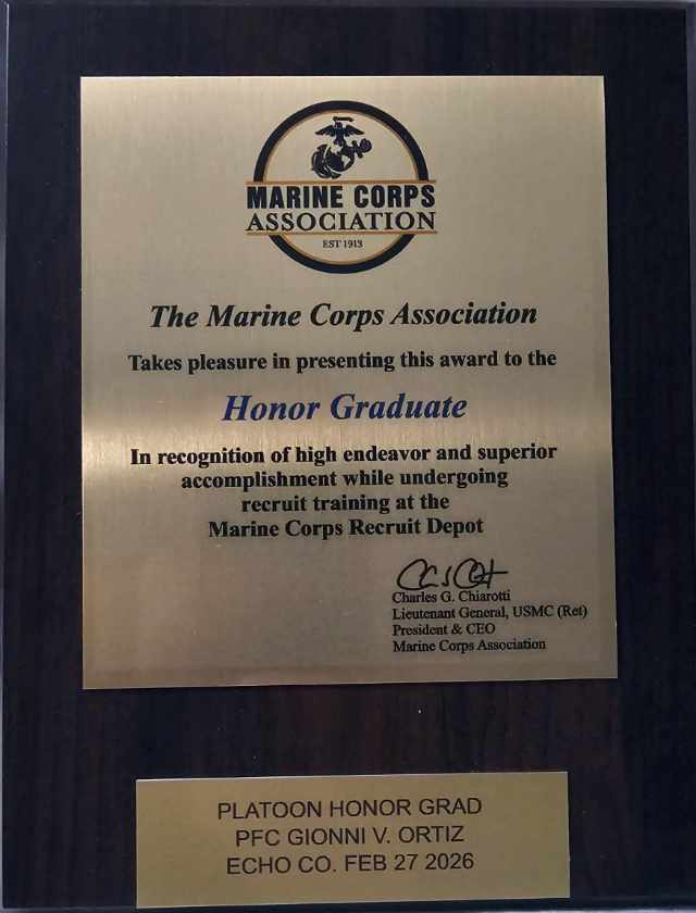 Gionni V. Ortiz Honors