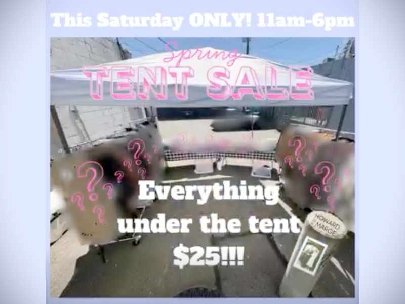 Howard & Marge to host $25 Tent Sale this Saturday during Burien Uncorked Wine Walk