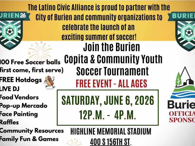 Latino Civic Alliance, City of Burien to Host free Summer Soccer Celebration at Highline Memorial Stadium on Saturday, June 6
