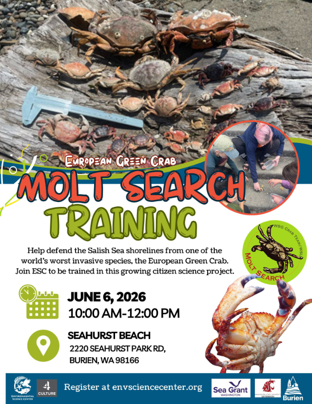Green Crab Molt Search Training Flyer 640