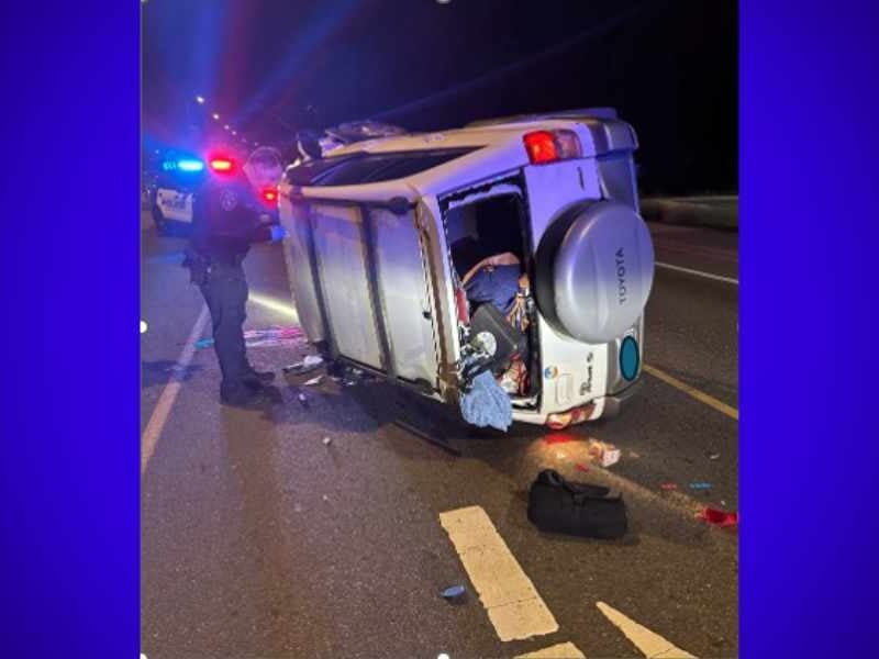 Kent Police arrest 54-year-old Burien driver following rollover DUI crash