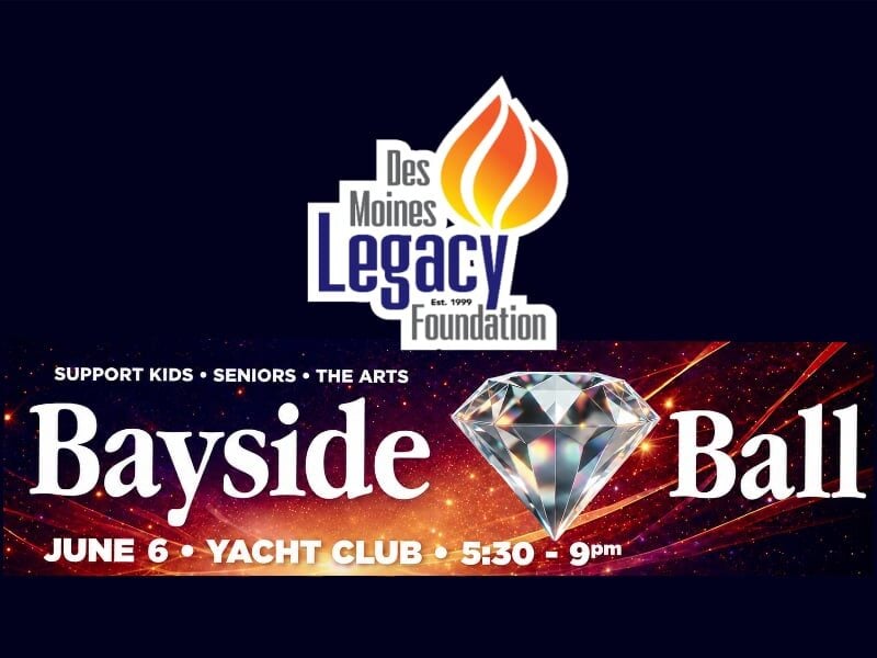 Des Moines Legacy Foundation’s Bayside Diamond Ball fundraiser will feature Neil Diamond tribute, live DJ, champagne & more on Saturday, June 6