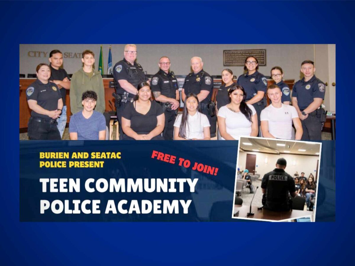 Burien and SeaTac Police to host free Teen Community Police Academy in July