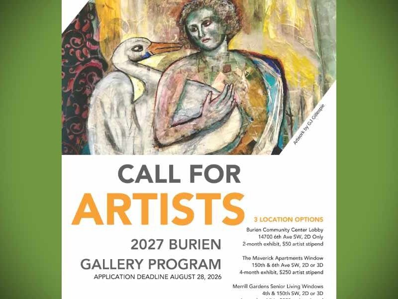 CALL FOR ARTISTS: 2027 Burien Gallery Program seeking Artists