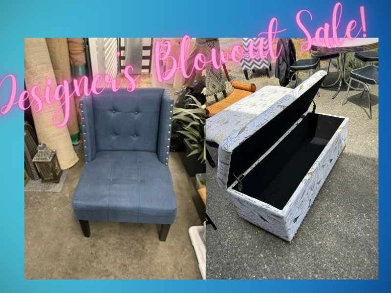 Designer’s Blowout Sale will be next two Saturdays: June 6 & June 13