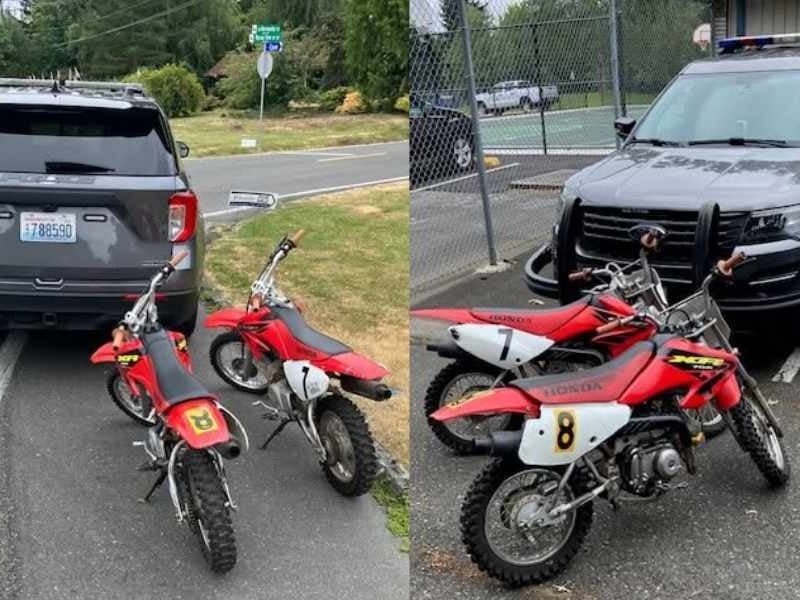 Police confiscate unlicensed vehicles after teens seen riding without helmets