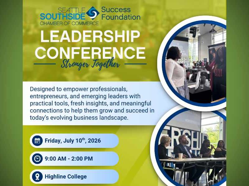 Seattle Southside Chamber seeking sponsors for Southside Leadership Conference on Friday, July 10