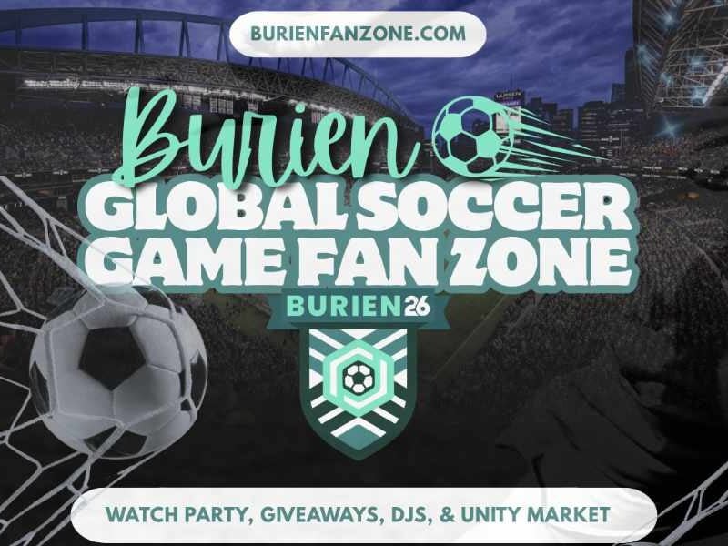 REMINDER: FREE Burien Global Soccer Fan Zone is TODAY in Boulevard Park