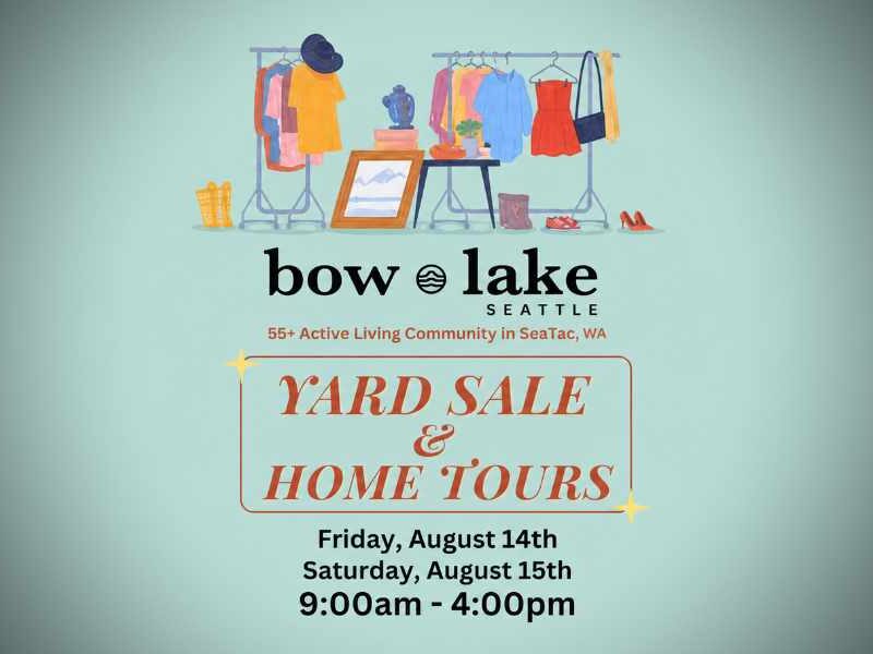 Bow Lake Yard Sale and Home Tours set for Aug. 14 and 15 in SeaTac
