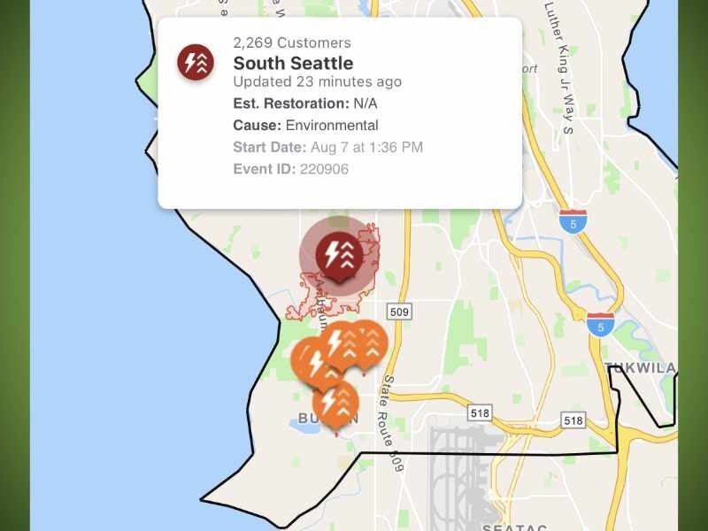 UPDATE: Pole fire causes Seattle City Light outage affecting more than 2,200 in Burien