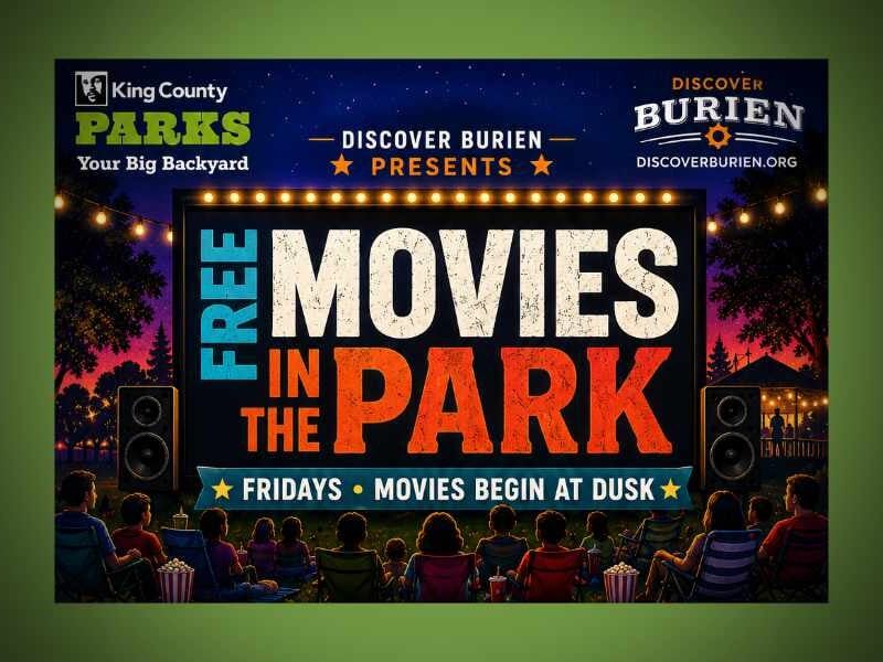 Free Movies in the Park returns to Burien Town Square Park starting this Friday night, Aug. 7