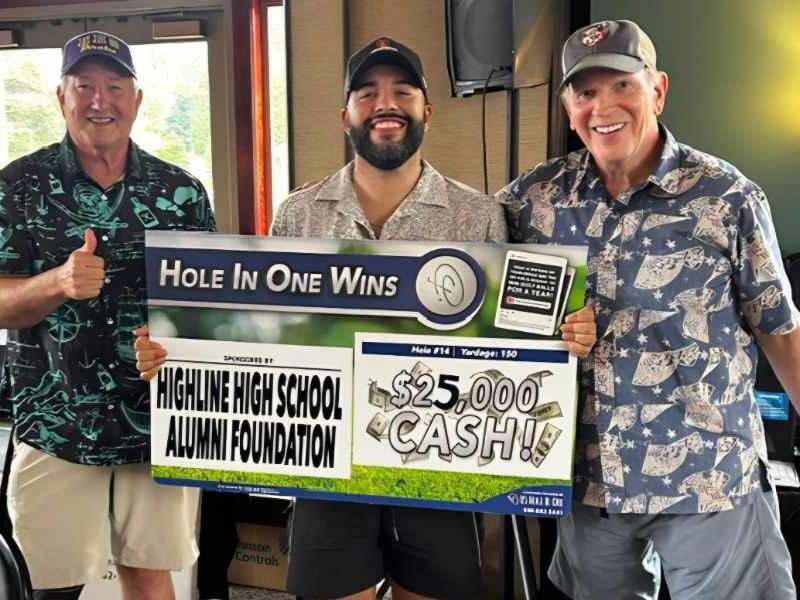 HHS Alumni Golf Day event raises $14,000 for scholarships; 2007 grad hits $25,000 hole-in-one