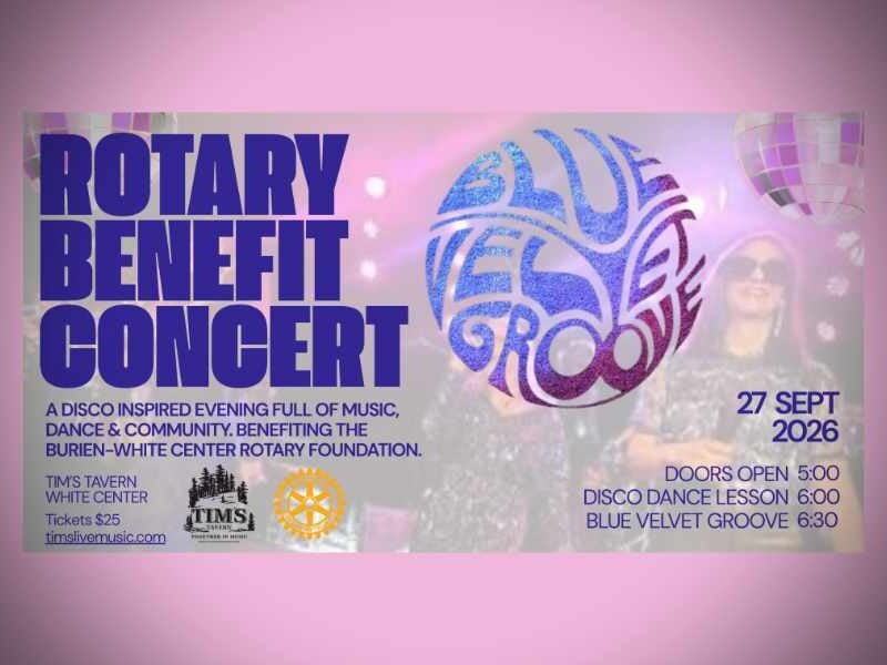 Burien & White Center Rotary plans disco-inspired benefit concert Sunday, Sept. 27