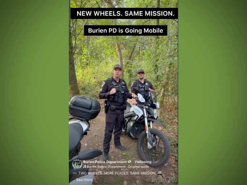 ‘Two wheels. More places. Same mission’ – Burien Police deploy motorcycles to patrol parks and trails