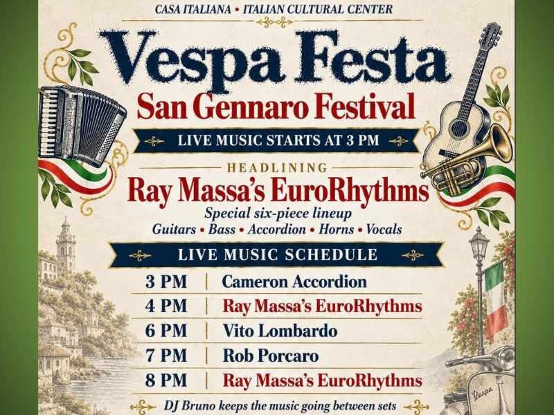 Casa Italiana hosting free San Gennaro Festival & ‘Vespa Festa’ in Burien this Saturday, Sept. 19