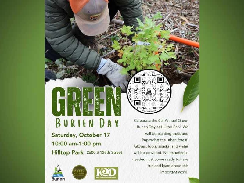 REMINDER: Volunteers needed to help during Green Burien Day at Hilltop Park this Saturday