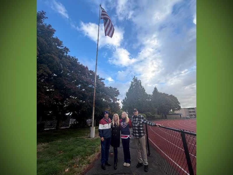 New flag flying over Highline Memorial Stadium honors 90-year-old Marine veteran